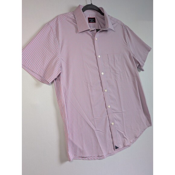 UNTUCKit Shirt Mens Large Slim Fit Button Down Plaid Short Sleeve Single Pocket - Picture 2 of 11